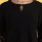 W for Woman Black Solid Straight Tunic