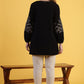 W for Woman Black Solid Straight Tunic