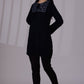 W for Woman Blue Solid Thread Work Acrylic Straight Tunic