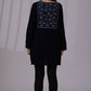 W for Woman Blue Solid Thread Work Acrylic Straight Tunic