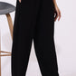 W for Woman Black Solid Acrylic Parallel Pants