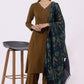 W for Woman Blue Yarn Dyed Shawls & Stole