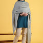 W for Woman Blue Yarn Dyed Acrylic Shawls & Stole