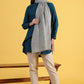 W for Woman Blue Yarn Dyed Acrylic Shawls & Stole