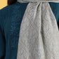 W for Woman Blue Yarn Dyed Acrylic Shawls & Stole