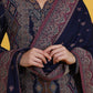 W for Woman Blue Yarn Dyed Sequins Straight Kurta & Straight pant with Dupatta Set