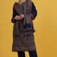 W for Woman Blue Yarn Dyed Sequins Straight Kurta & Straight pant with Dupatta Set