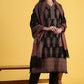 W for Woman Black Yarn Dyed Sequins Straight Kurta & Straight pant with Dupatta Set