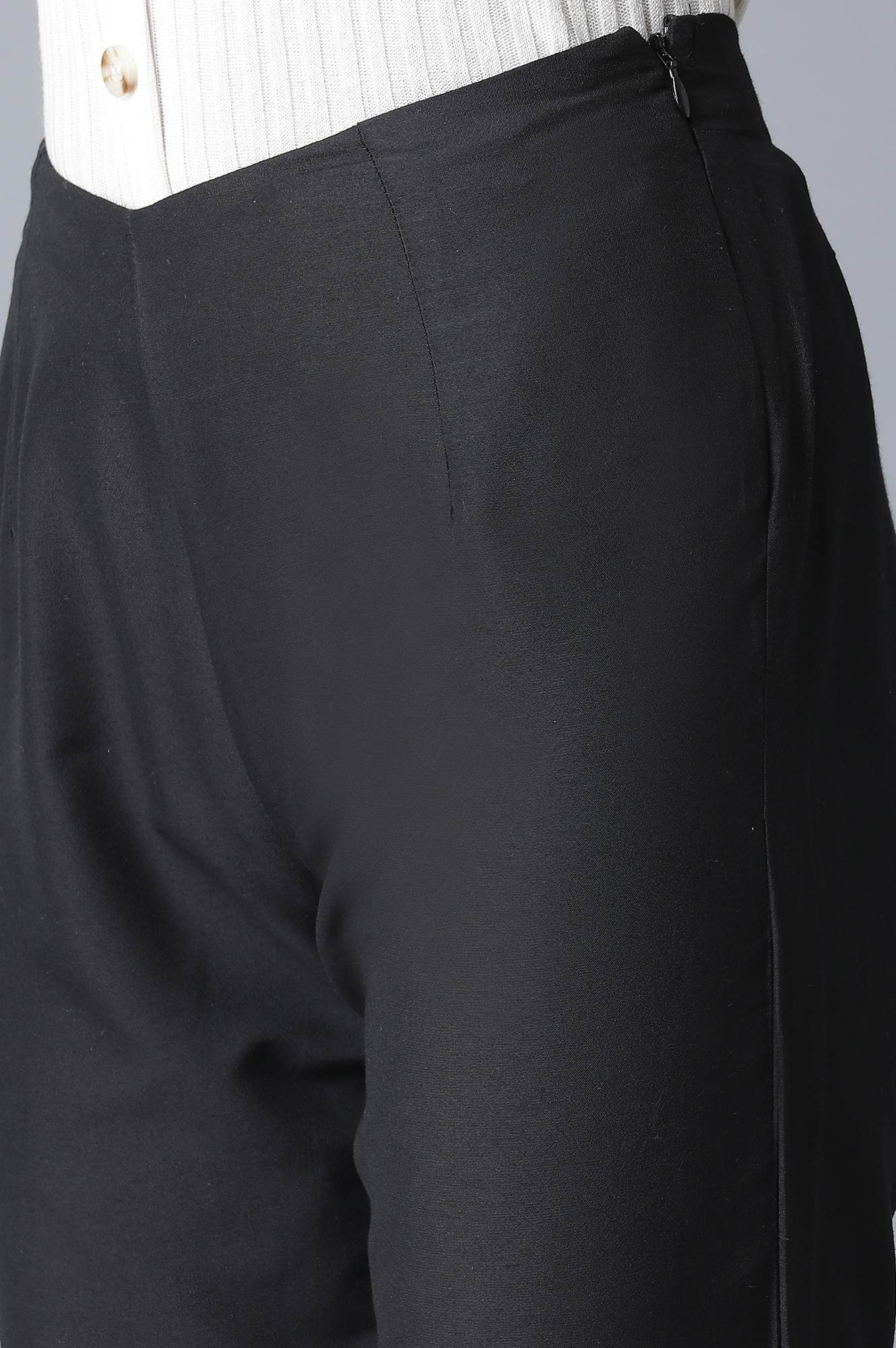 W for Woman Beige And Black Slim Pants Combo