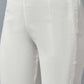 W for Woman Blue And White Cotton Flax Slim Pants Combo