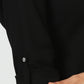 W for Woman Black Mandarin Collar Cotton Blend Straight Kurta