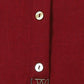 W for Woman Maroon Mandarin Collar Cotton Blend Straight Kurta With W Branding