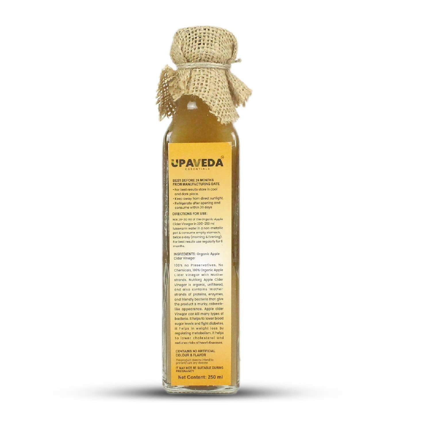 Upaveda Organic Apple Cider Vinegar - Swadesiicart