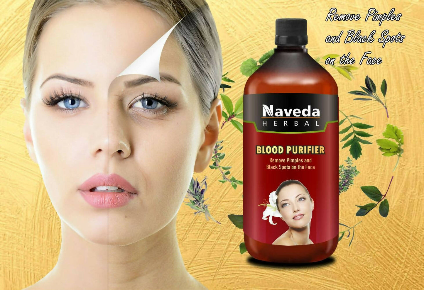 Naveda Herbal Blood Purifier Syrup - Swadesiicart