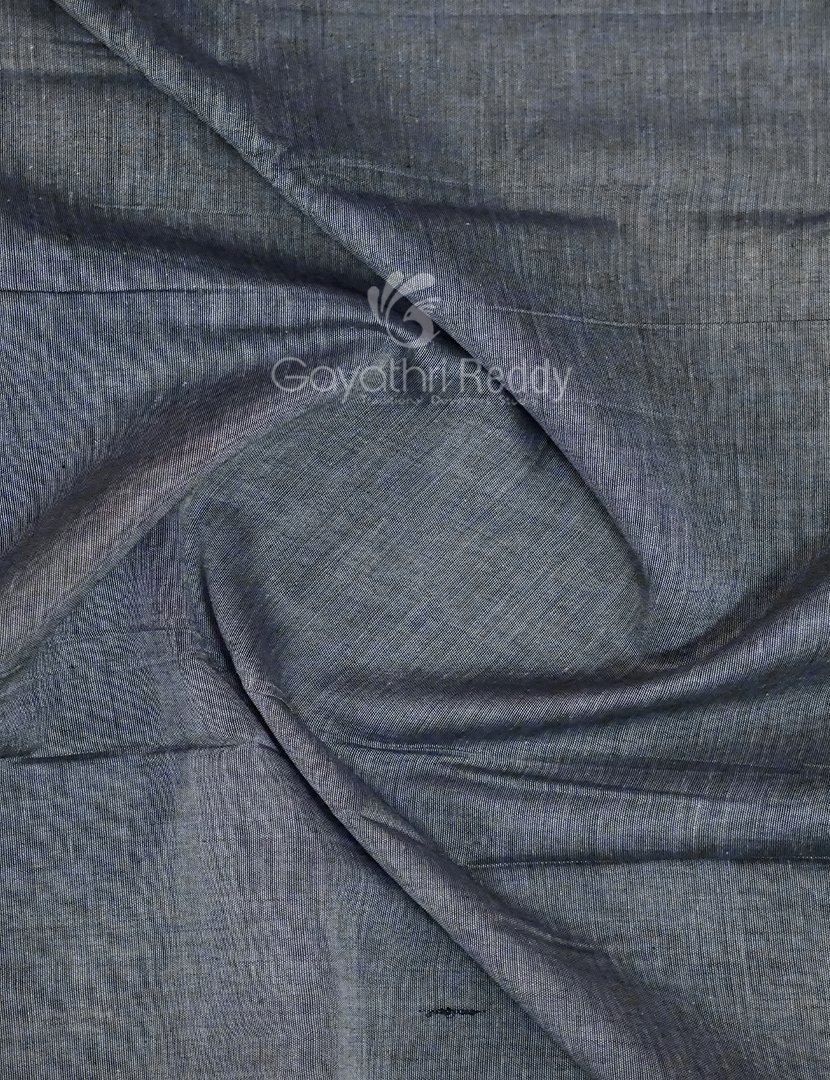 Kalanetha Grey Coloured Pure Narayanpet Cotton Saree By Gayathri Reddy Designer Studio | Swadesiicart
