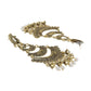 Anikas Creation Gold-Toned & White Peacock Shaped Chandbalis Earrings | Swadesiicart