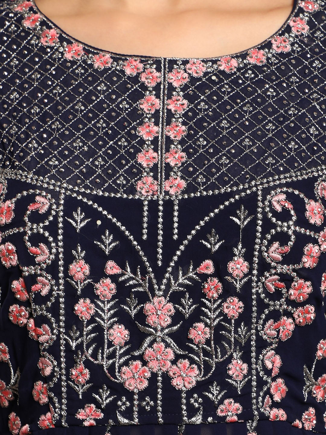 Kalini Floral Embroidered Kurta With Sharara | Swadesiicart