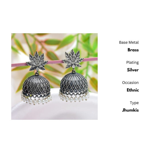 New Stylish Oxidized Gold-Polished Gold Studs Earrings for Womens by House of Ree | Swadesiicart