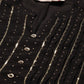 Juniper Womens Black Georgette Printed Pintucks A-Line Kurta | Swadesiicart