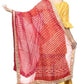 A R Silk Women's Silk Gota Work Red Fancy Dupatta
