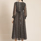 Juniper Womens Black Chiffon Printed Maxi Dress | Swadesiicart