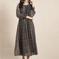 Juniper Womens Black Chiffon Printed Maxi Dress | Swadesiicart