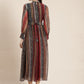 Juniper Womens Black Chiffon Printed Dress With Beautiful Belt | Swadesiicart