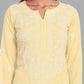 ADA Ethnic Motifs Embroidered Chikankari Straight Kurta with Palazzos | Swadesiicart