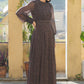 Juniper Women's Black Chiffon Printed Flared Dress | Swadesiicart