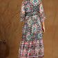 Juniper Women's Black Chiffon Printed Tiered Dress | Swadesiicart