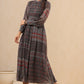 Juniper Womens Navy Blue Multicolor Geometric Digital Printed Maxi Dress With Bead Handwork | Swadesiicart