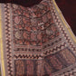Dark Chikoo Colour Kalamkaari Design Semi Chanderi Saree By Gayathri Reddy Designer Studio | Swadesiicart