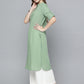 HERE&NOW Women Mint Green Pakistani Style Kurta - Swadesiicart