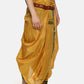 Sethukrishna Men Mustard Yellow Solid Readymade Dhoti Pants With Angavastram | Swadesiicart