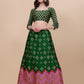 Lorenvalley Fashion Green Brocade Fabric Lehenga & Unstitched Blouse With Dupatta | Swadesiicart