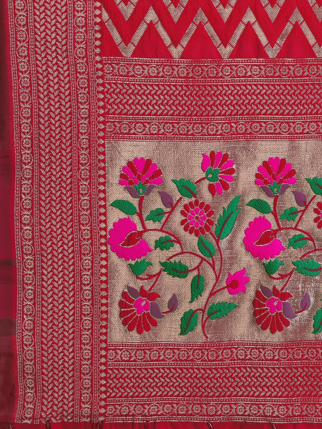 Lorenvalley Fashion Green Brocade Fabric Lehenga & Unstitched Blouse With Dupatta | Swadesiicart
