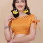 Lorenvalley Fashion Peach Brocade Fabric Lehenga & Unstitched Blouse With Dupatta | Swadesiicart