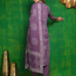 Bandhani Printed And Embroidered Kurta With Pant & Dupatta, Lavender - Hiral Fashion