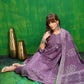 Bandhani Printed And Embroidered Kurta With Pant & Dupatta, Lavender - Hiral Fashion