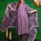 Bandhani Printed And Embroidered Kurta With Pant & Dupatta, Lavender - Hiral Fashion