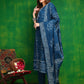 Bandhani Printed And Embroidered Kurta With Pant & Dupatta, Blue - Hiral Fashion
