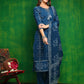 Bandhani Printed And Embroidered Kurta With Pant & Dupatta, Blue - Hiral Fashion