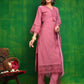 Artificial Flower & Lace Detailing Kurta With Pant & Dupatta, Pink - Hiral Fashion