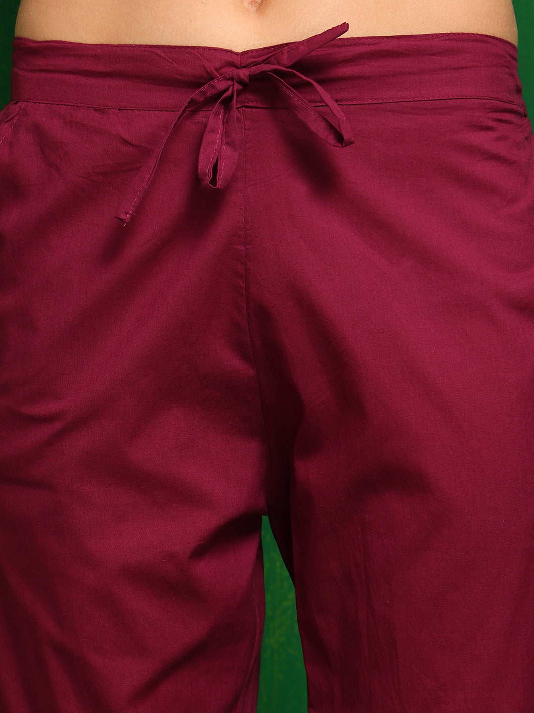 Bandhani Printed And Embroidered Kurta With Pant & Dupatta, Wine - Hiral Fashion