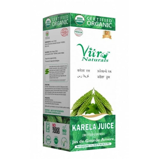 Vitro Naturals Certified Organic Karela Juice | Swadesiicart