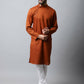 Even Apparels Brown Color Pure Cotton Men's Kurta With Side Placket (SLD1137) | Swadesiicart
