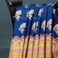Block Print Indigo Blue Coloured Mulmul Cotton Saree By Gayathri Reddy Designer Studio | Swadesiicart