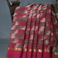 Dual Shades of Maroon And Brown Mangalagiri Ikkat Cotton Saree By Gayathri Reddy Designer Studio | Swadesiicart