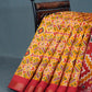 Shades of Mango Yellow Colour Patola Print Semi Chanderi Saree By Gayathri Reddy Designer Studio | Swadesiicart