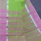Dual Shade of Apple Green And Baby Pink Pure Mangalgiri Cotton By Gayathri Reddy Designer Studio | Swadesiicart